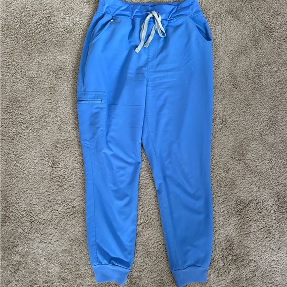Figs High Waisted Zamora Jogger Scrub Pants Medium ceil blue - Picture 1 of 9